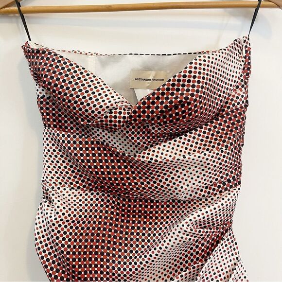 ALEXANDRE VAUTHIER Dot Twill Strapless Dress in Size FR34 / XS - Picture 4 of 10